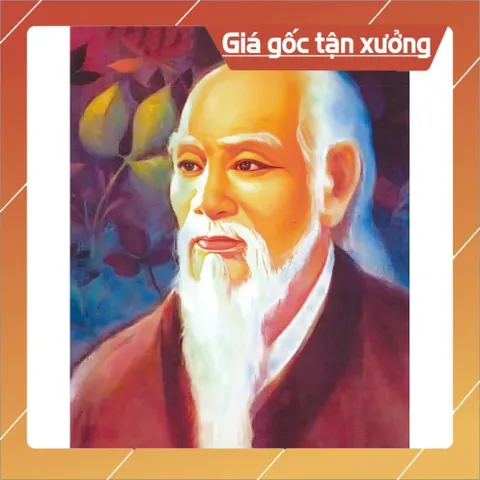 Khung Tranh Thờ Hải Thượng Lãn Ông (Lê Hữu Trác) + khung (Bảo hành gãy, vỡ)