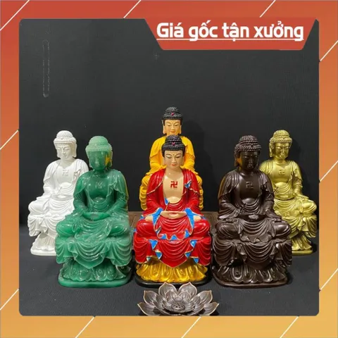 Tượng Phật A Di Đà Cao 18cm Composite nhiều mẫu