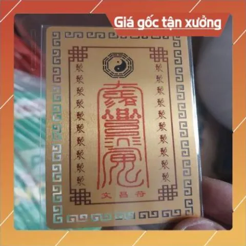 kim bài linh phù văn xương đế quân HÀNG CAO CẤP, có hoả tốc
