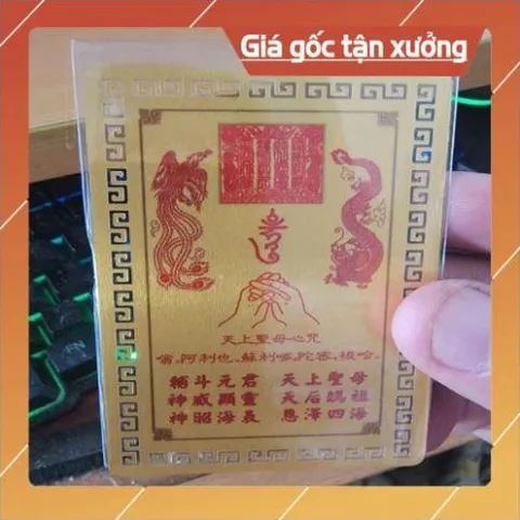 kim bài linh phù thiên hậu HÀNG CAO CẤP, có hoả tốc