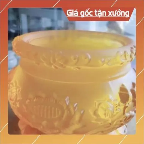 LƯ HƯƠNG (BÁT NHANG) THỜ CÚNG ĐÁ LƯU LY VÀNG VÀ TRẮNG CAO CẤP SANG TRỌNG