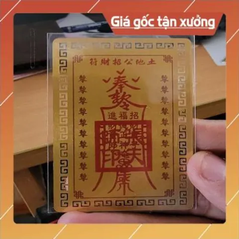 kim bài linh phù phúc đức chánh thần HÀNG CAO CẤP, có hoả tốc