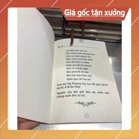 Vở chép hồng danh “Nam Mô Di Đà Phật” trắng trơn a5