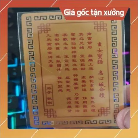 kim bài linh phù cửu thiên huyền nữ HÀNG CAO CẤP, có hoả tốc