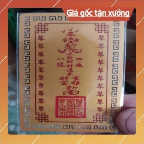 kim bài linh phù ngũ lộ thần tài HÀNG CAO CẤP, có hoả tốc