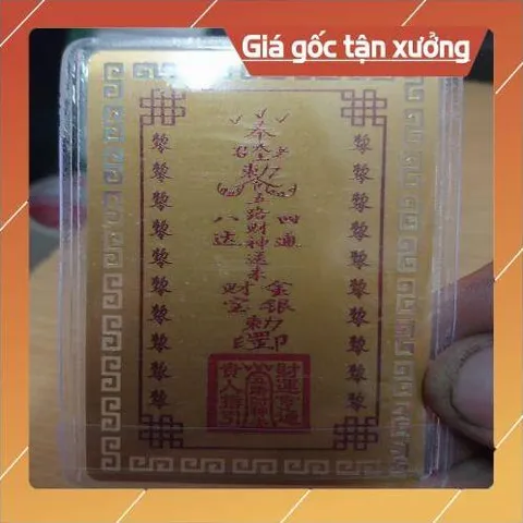 kim bài linh phù ngũ lộ thần tài HÀNG CAO CẤP, có hoả tốc