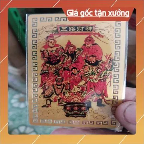 kim bài linh phù ngũ lộ thần tài HÀNG CAO CẤP, có hoả tốc