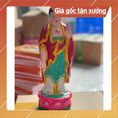 Tượng quan thế âm đứng trắng 35CM ĐẤT NUNG