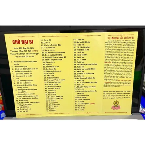 TỜ IN - 10 tờ CHÚ ĐẠI BI gieo duyên a4 (phí sàn 6k)