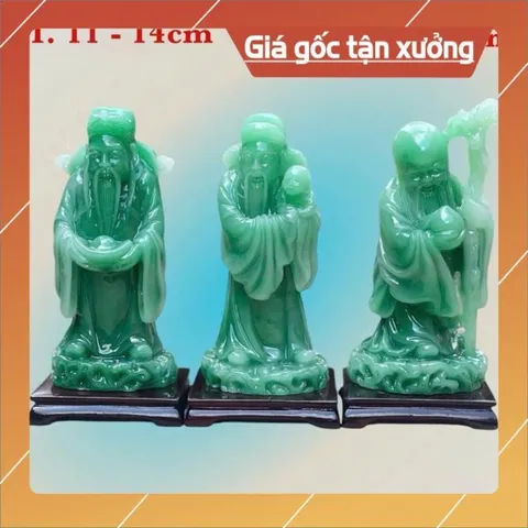 Bộ Tam Đa Phúc Lộc Thọ Cao 14cm. có hoả tốc