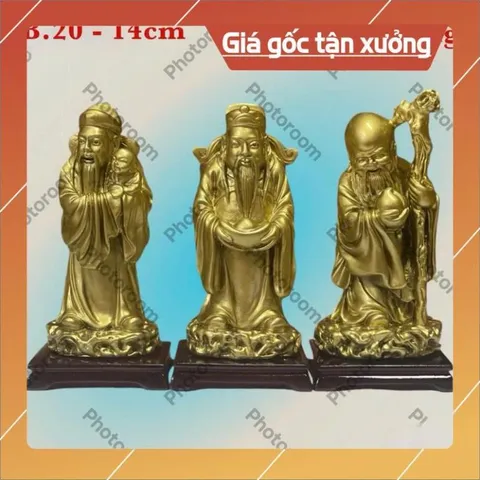 Bộ Tam Đa Phúc Lộc Thọ Cao 14cm. có hoả tốc