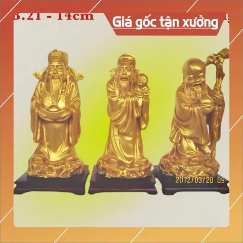 Bộ Tam Đa Phúc Lộc Thọ Cao 14cm. có hoả tốc