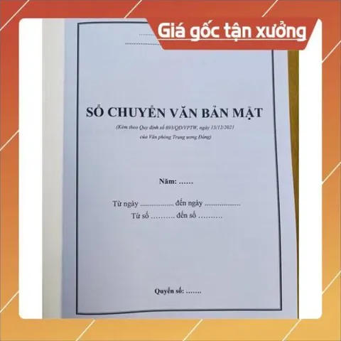 SỔ CHUYỂN VĂN BẢN MẬT có hoả tốc