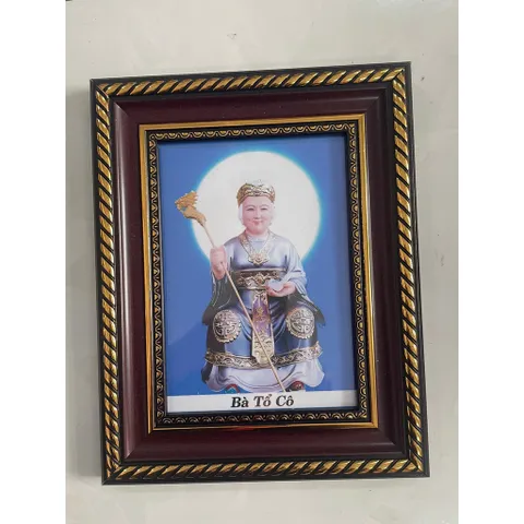 Tranh treo, ảnh thờ BÀ TỔ CÔ ánh bạc sáng rực + Khung ảnh sáng đẹp kích thước khổ A3, A4, A5 , Khung hình giá sĩ