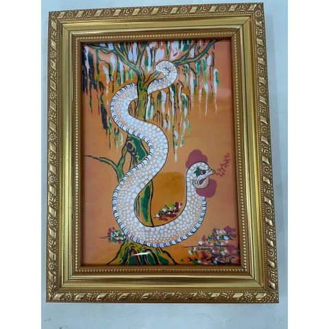 Bộ 2  khung Tranh Thờ THANH XÀ, BẠCH XÀ + Đã bao gồm khung