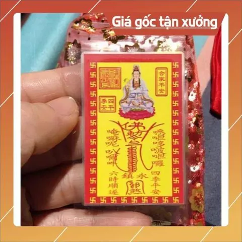 Combo 100 chiếc phù bình an mẹ quan âm - ép plastic