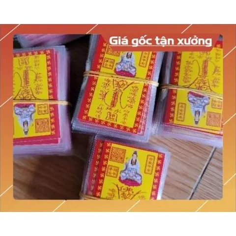 Combo 100 chiếc phù bình an mẹ quan âm - ép plastic
