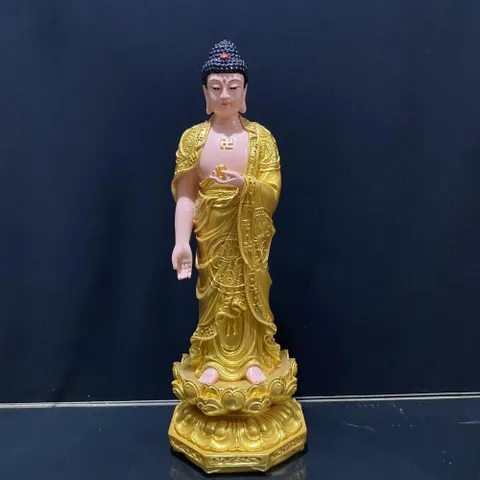 Tôn Tượng Tam Thánh Tây Phương Đứng 50cm Vàng Vẽ COMPOSITE - CÓ MUA LẺ