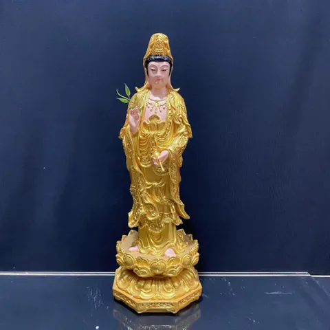 Tôn Tượng Tam Thánh Tây Phương Đứng 50cm Vàng Vẽ COMPOSITE - CÓ MUA LẺ