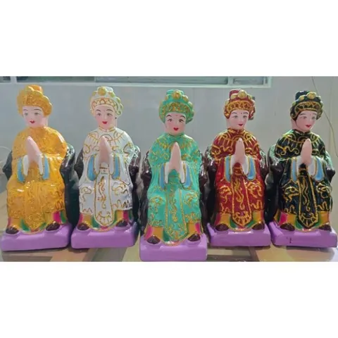 Tôn tượng tượng Ngũ hành nương nương. đất nung