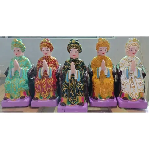 Tôn tượng tượng Ngũ hành nương nương. đất nung