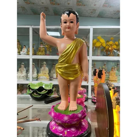 Tượng  Phật  Đản Sanh VẺ MÀU COMPOSITE