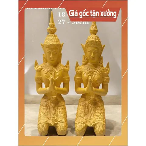 Tượng Chư Thiên Nhựa Màu Vàng Nhạt Nhựa Composite VÀNG ĐẤT