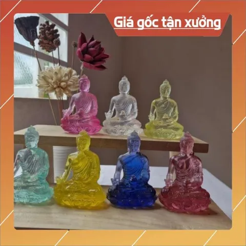 Tượng Phật Dược Sư Lưu Ly 10cm, Thất Phật Dược Sư Lưu Ly , Tượng Dược Sư mini để bàn trang trí xe ô tô st25