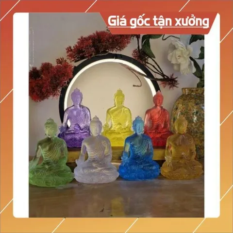Tượng Phật Dược Sư Lưu Ly 10cm, Thất Phật Dược Sư Lưu Ly , Tượng Dược Sư mini để bàn trang trí xe ô tô st25