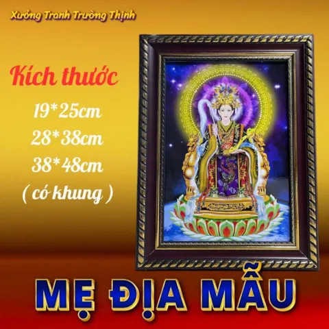 Khung Tranh MẸ ĐỊA MẪU - Có khung  có hoả tốc