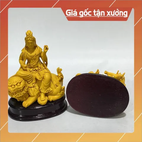 Tượng Ngài Bồ tát Văn Thù - Phổ Hiền Cao 10cm composite