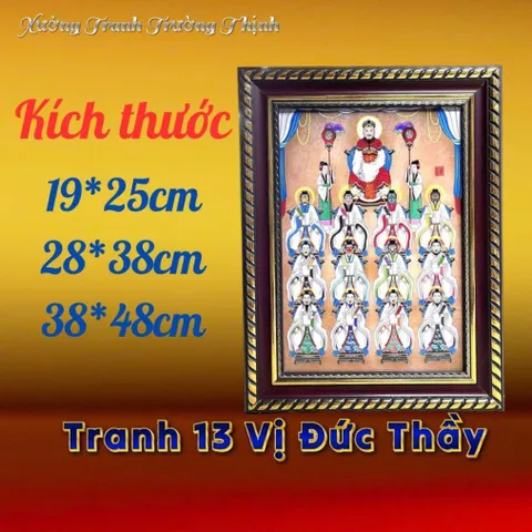 Khung Tranh 13 VỊ ĐỨC THẦY - có khung  có hoả tốc