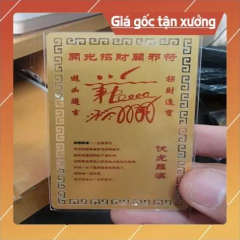 kim bài linh phù la hán phục hổ HÀNG CAO CẤP, có hoả tốc