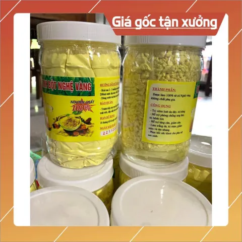 TINH BỘT NGHỆ NGUYÊN CHẤT NHÀ LÀM(hộp 500gram)