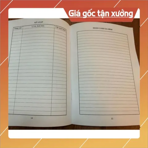LÝ LỊCH ĐẢNG VIÊN - combo 5 cuốn 32 trang