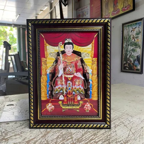 Khung Tranh BÀ CỐ HỶ - có khung  có hoả tốc