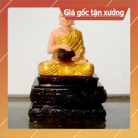 Tượng Ngài Thánh Tăng Sivali ngồi ôm bát cao 20cm CÓ HOẢ TỐC