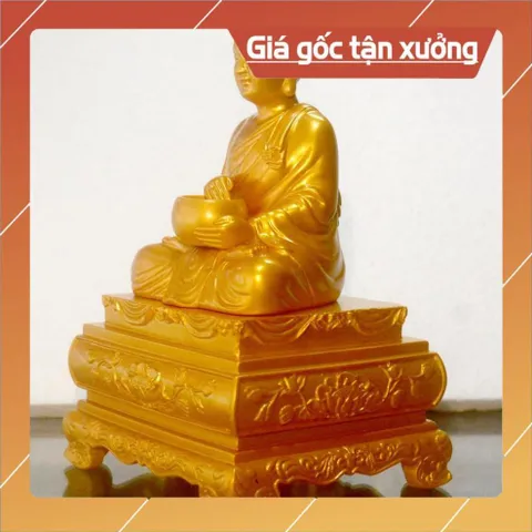 Tượng Ngài Thánh Tăng Sivali ngồi ôm bát cao 20cm CÓ HOẢ TỐC