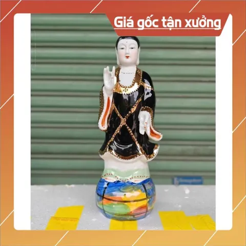TƯỢNG DIÊU TRÌ ĐỊA MẪU MEN SỨ 30CM - 35CM - 40CM  CÓ HOẢ TỐC