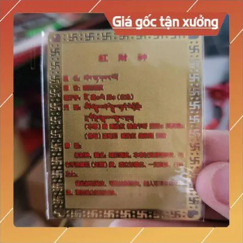 kim bài linh phù hồng thần tài HÀNG CAO CẤP, có hoả tốc