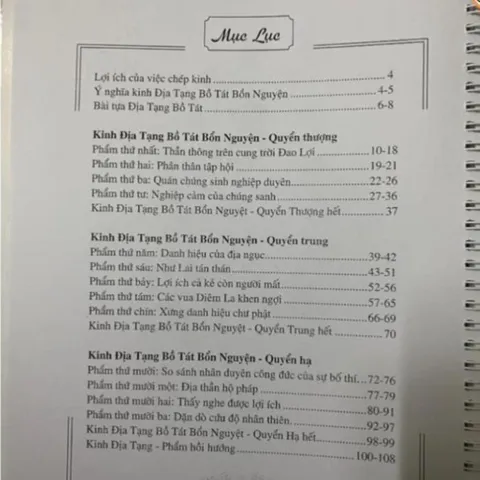 Tặng viết_Sổ tay A5 chép kinh chữ Mờ địa tạng bồ tát bổn nguyện CHŨ MÒ