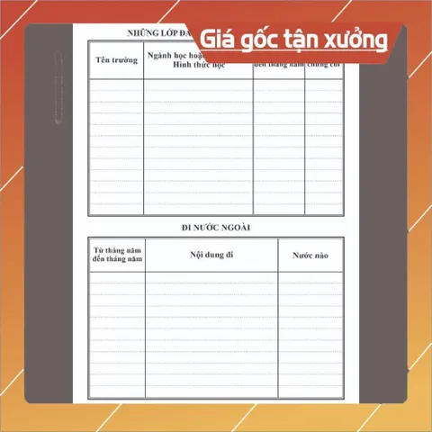 LÝ LỊCH CỦA NGƯỜI XIN VÀO ĐẢNG mẫu 02-KNĐ ( Loại 28 trang, 32 trang, 40 trang, 52 trang ) - CHUẨN HƯỚNG DẪN SỐ 38