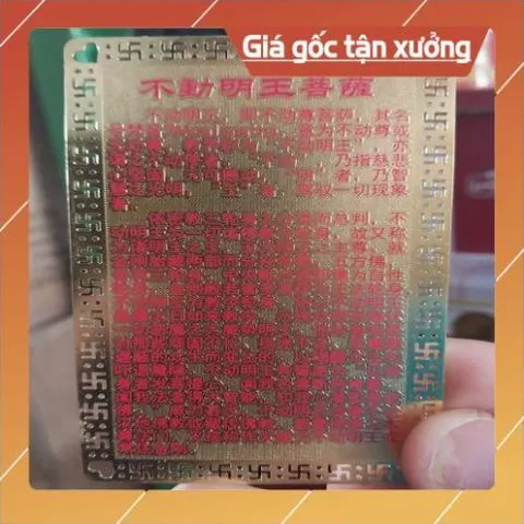 kim bài linh phù bất động minh vương HÀNG CAO CẤP, có hoả tốc