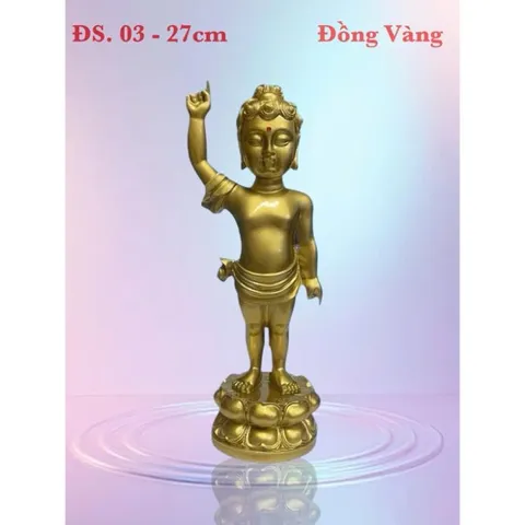 Tượng Phật Đản Sanh nhiều mẫu, nhiều size composite đẹp - có hoả tốc