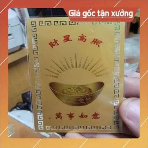 kim bài linh phù thần tài tứ cống HÀNG CAO CẤP, có hoả tốc