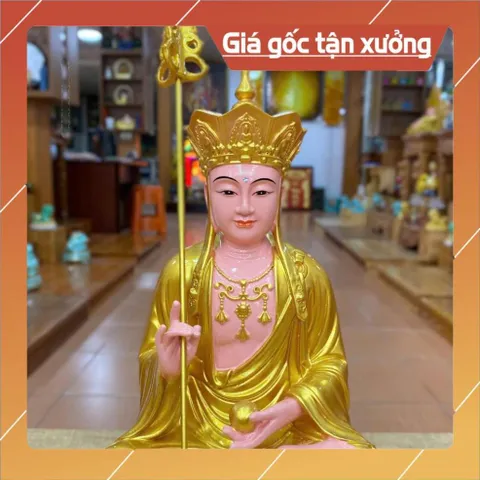Tôn Tượng Địa Tạng Vương Bồ Tát  30cm VÀNG VẼ