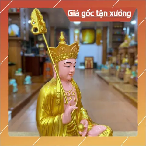 Tôn Tượng Địa Tạng Vương Bồ Tát  30cm VÀNG VẼ