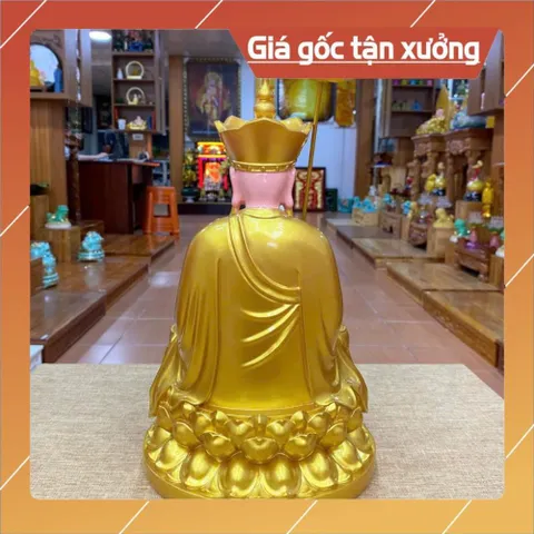 Tôn Tượng Địa Tạng Vương Bồ Tát  30cm VÀNG VẼ