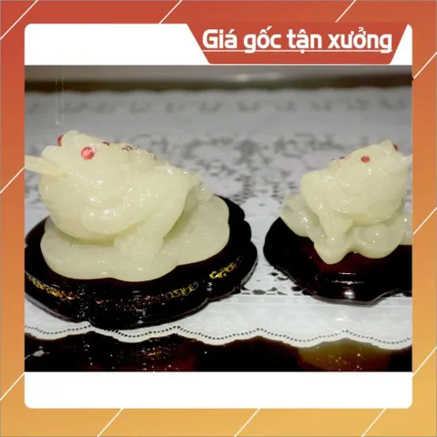 Tượng Cóc Ba Chân ngậm tiền-Thiềm Thừ chiêu tài lộc có đế-Nhiều mẫu