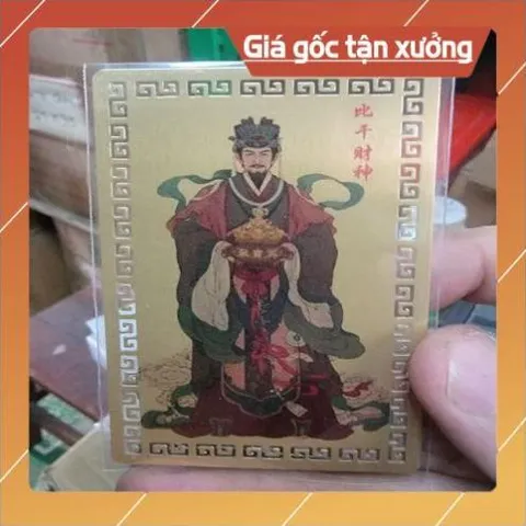 kim bài linh phù thần tài Tỉ Can HÀNG CAO CẤP, có hoả tốc